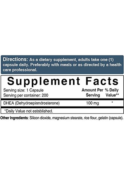 Dhea 100 Mg 200 Kapsül