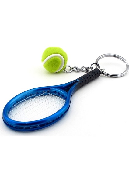Lacivert Tenis Raketi ve Topu Pvc Anahtarlık KC766 fiyatları