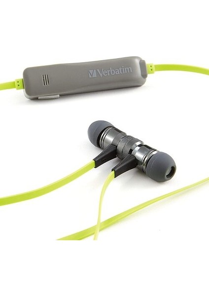 Bluetooth Mikrofonlu Kulakiçi Miknatıslı Spor Kulaklık Gri-Yeşil