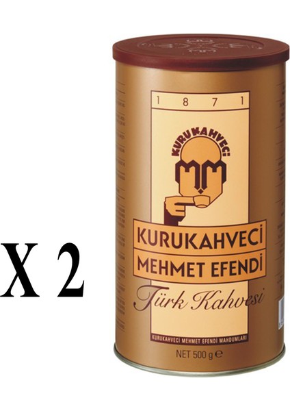 Kurukahveci Mehmet Efendi Türk Kahvesi Teneke 500 gr x 2 Adet