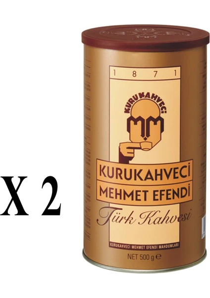 Kurukahveci Mehmet Efendi Türk Kahvesi Teneke 500 gr x 2 Adet