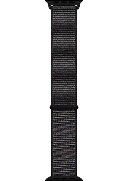 Apple Watch Uyumlu Series 3 38mm Hasırlı Kordon Woven Sport Loop Siyah