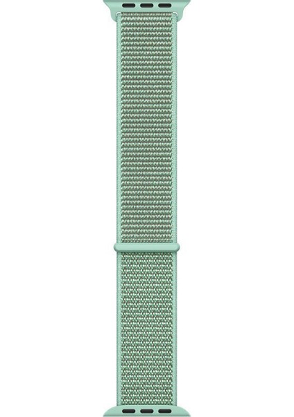 Apple Watch Uyumlu Series 3 38mm Hasırlı Kordon Woven Sport Loop Yeşil