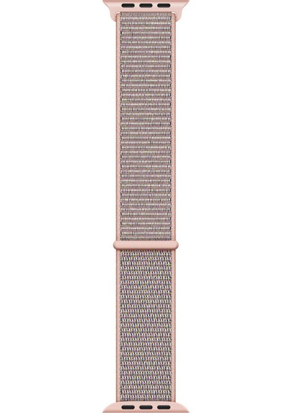 Apple Watch Uyumlu Series 3 38mm Hasırlı Kordon Woven Sport Loop Rose Gold