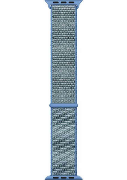 Apple Watch Uyumlu Series 3 38mm Hasırlı Kordon Woven Sport Loop Mavi