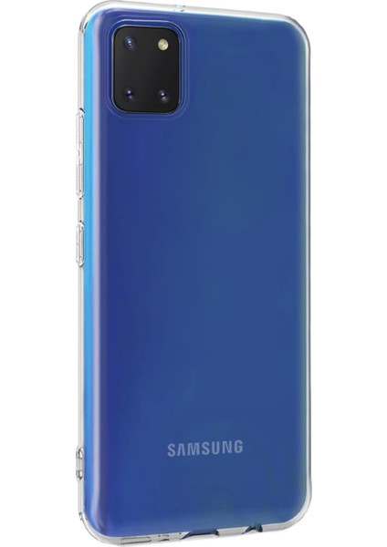 Samsung Galaxy A81 Kılıf Transparent Soft Beyaz