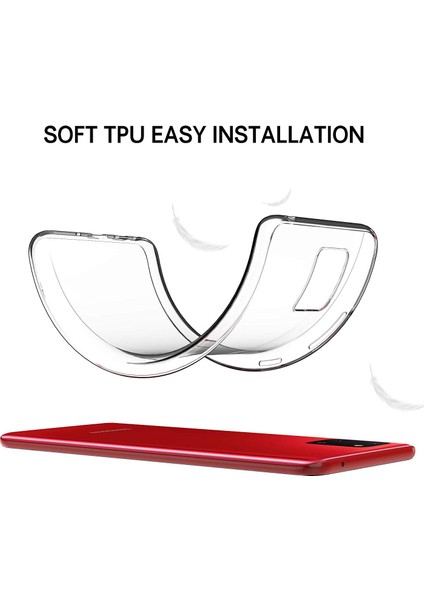 Samsung Galaxy Note 10 Lite Kılıf Transparent Soft Beyaz