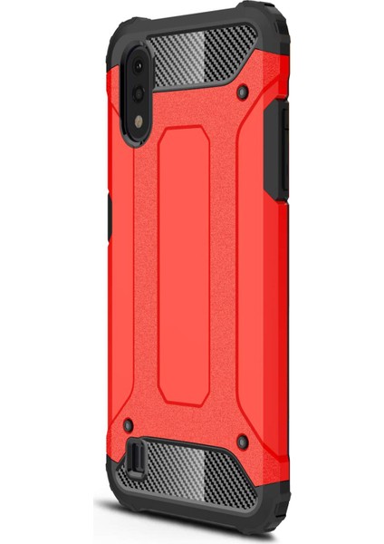 Samsung Galaxy A01 Kılıf Rugged Armor Kırmızı
