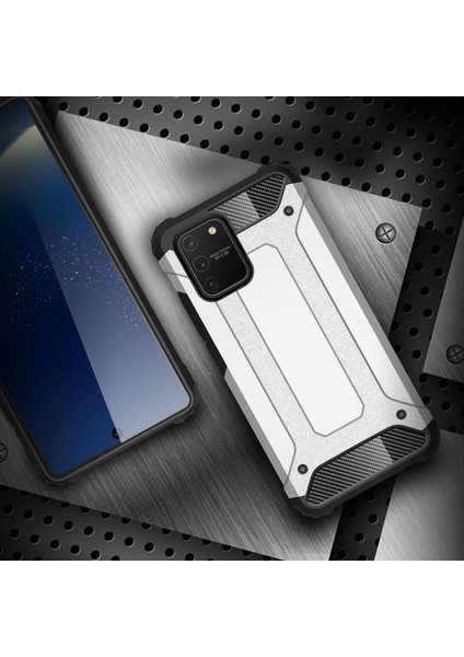 Samsung Galaxy S10 Lite Kılıf Rugged Armor Gümüş indirimleri