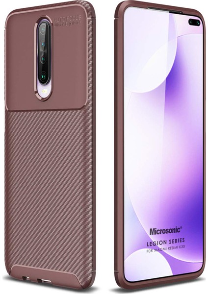 Xiaomi Redmi K30 Kılıf Legion Series Kahverengi