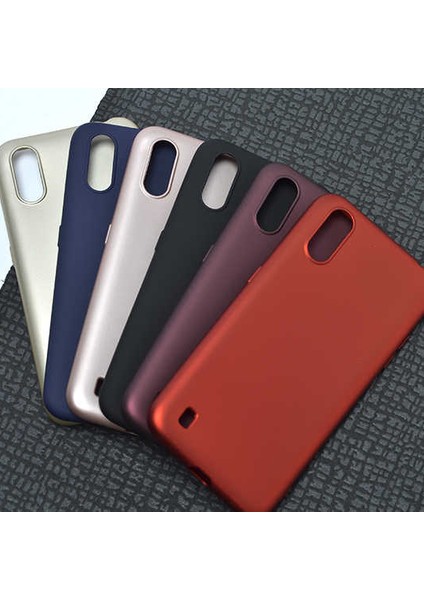Mat Silikon Samsung Galaxy A01 Kılıf Kırmızı