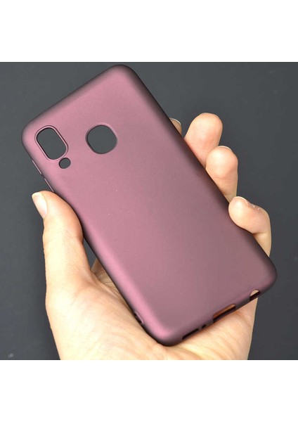 Mat Silikon Samsung Galaxy A20 Kılıf Kırmızı