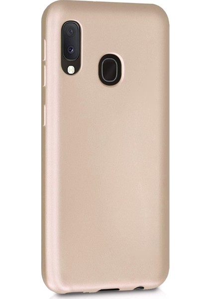 Mat Silikon Samsung Galaxy A20e Kılıf Gold