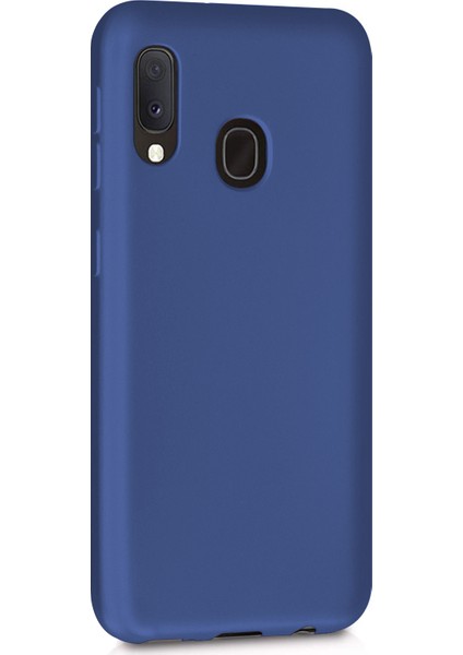 Mat Silikon Samsung Galaxy A20e Kılıf Lacivert