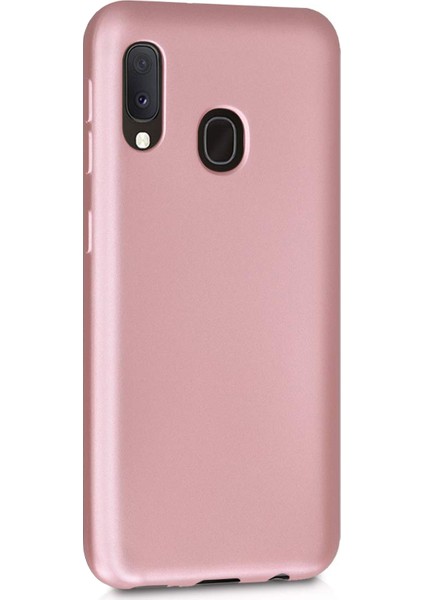 Mat Silikon Samsung Galaxy A30 Kılıf Rose Gold