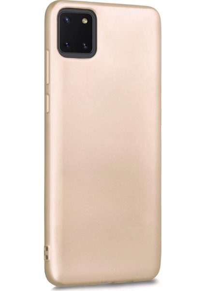 Mat Silikon Samsung Galaxy Note 10 Lite Kılıf Gold