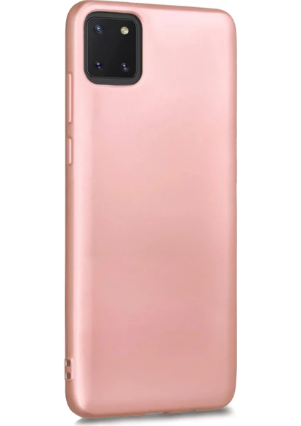 Mat Silikon Samsung Galaxy Note 10 Lite Kılıf Rose Gold