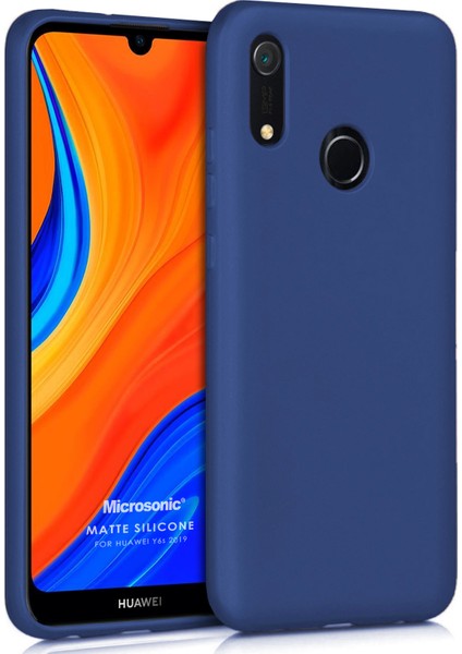 Mat Silikon Huawei Y6s 2019 Kılıf Lacivert