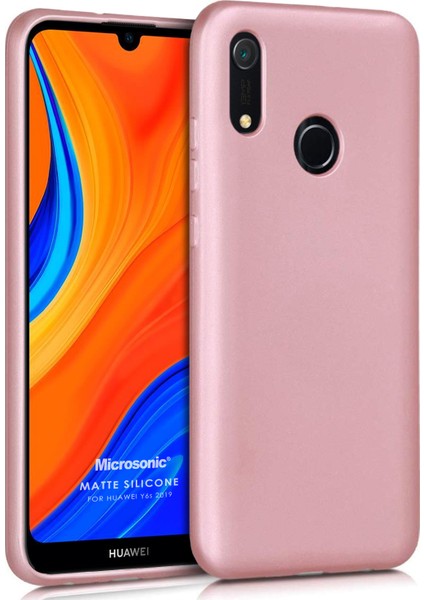 Mat Silikon Huawei Y6s 2019 Kılıf Rose Gold