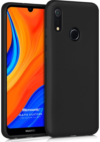 Mat Silikon Huawei Y6s 2019 Kılıf Siyah