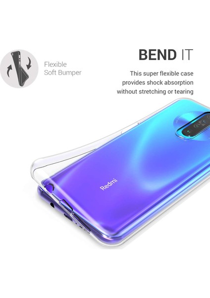 Xiaomi Redmi K30 Kılıf Transparent Soft Beyaz