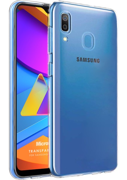 Samsung Galaxy M10s Kılıf Transparent Soft Beyaz