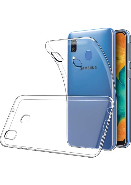 Samsung Galaxy M10s Kılıf Transparent Soft Beyaz