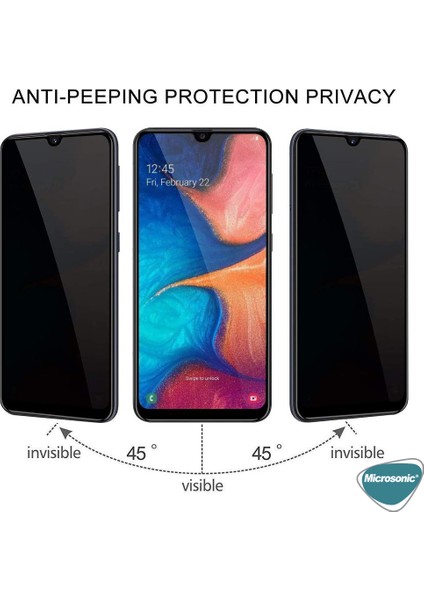 Samsung Galaxy M10s Privacy 5D Gizlilik Filtreli Cam Ekran Koruyucu Siyah fiyatları