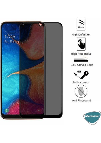 Samsung Galaxy M10s Privacy 5D Gizlilik Filtreli Cam Ekran Koruyucu Siyah indirimleri