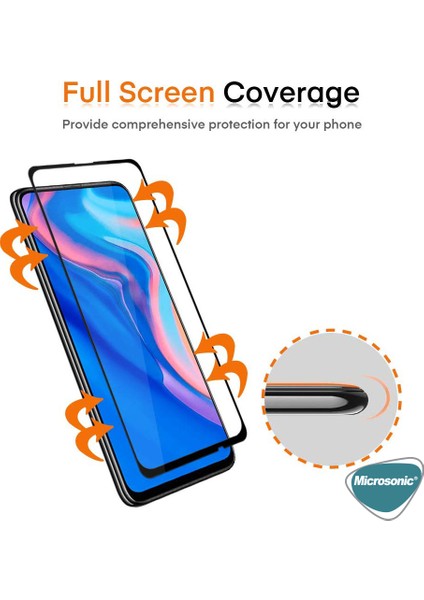 Huawei P Smart Pro Tam Kaplayan Temperli Cam Ekran Koruyucu Siyah fiyatları