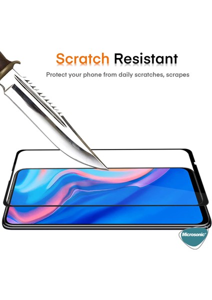 Huawei P Smart Pro Tam Kaplayan Temperli Cam Ekran Koruyucu Siyah indirimleri