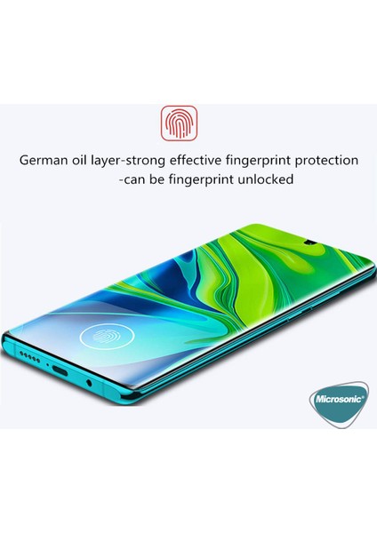 Xiaomi Mi Note 10 Pro Tam Kaplayan Temperli Cam Ekran Koruyucu Siyah