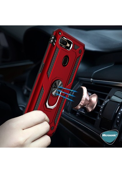 Oppo F9 / F9 Pro Kılıf Military Ring Holder Gold fırsatları
