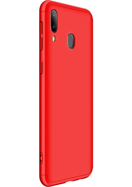 Samsung Galaxy M10s Kılıf Double Dip 360 Protective Kırmızı