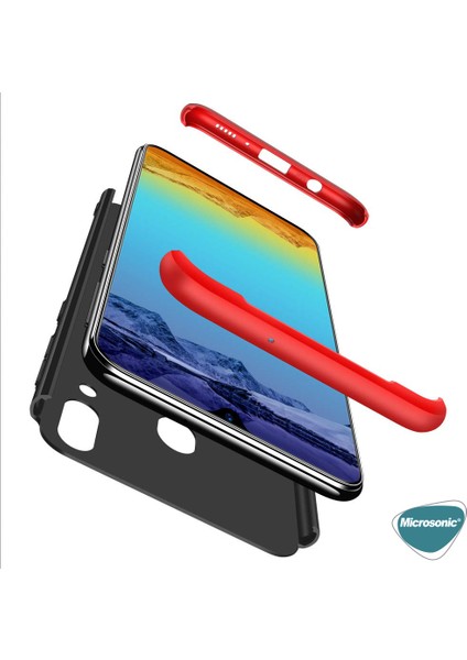 Samsung Galaxy M10s Kılıf Double Dip 360 Protective Kırmızı modelleri