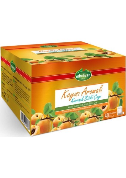 Kayısı Aromalı Karışık Bitki Çayı (Form) 40'lı Poşet Çay (2'li)