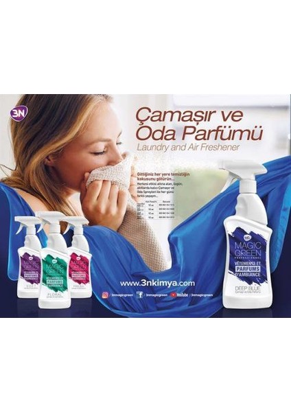 Sihirli Sıvı Magic Green Çamaşır ve Oda Parfümü Deep Blue 400 ml