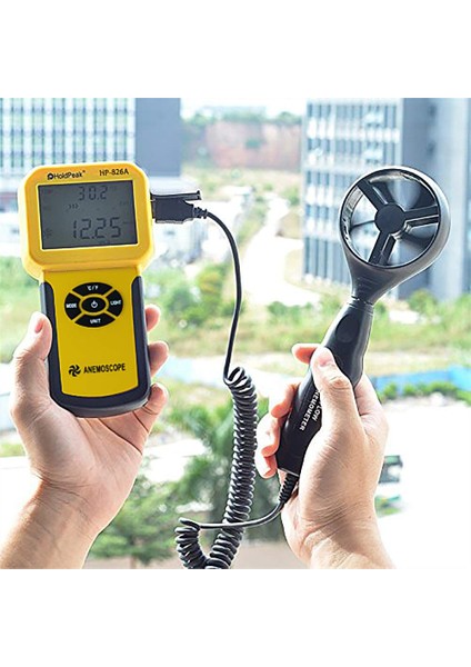 826A Dijital Rüzgar Hızı Sıcaklık Ölçer Anemometre