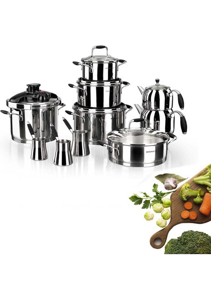 A1739 Flora Hiper Tencere Takımı 17 Parça