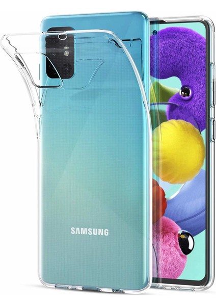 Samsung Galaxy A51 Premium Şeffaf Silikon Kılıf + Nano Ekran Koruyucu