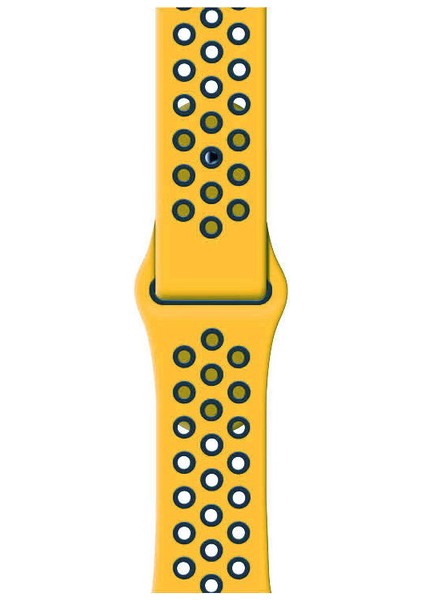 Apple Watch Uyumlu Premium 2/3/4/5 38-40 mm Spor Delikli Silikon Kordon Sarı