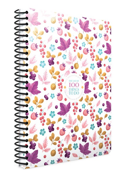 100 Things Spiralli Kareli Defter Beyaz