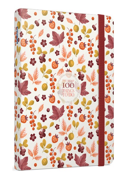 100 Things Dikişli Çizgili Defter Kahverengi