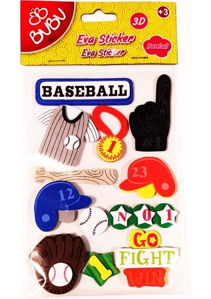 3D Eva Sticker Spor Baseball ST0065