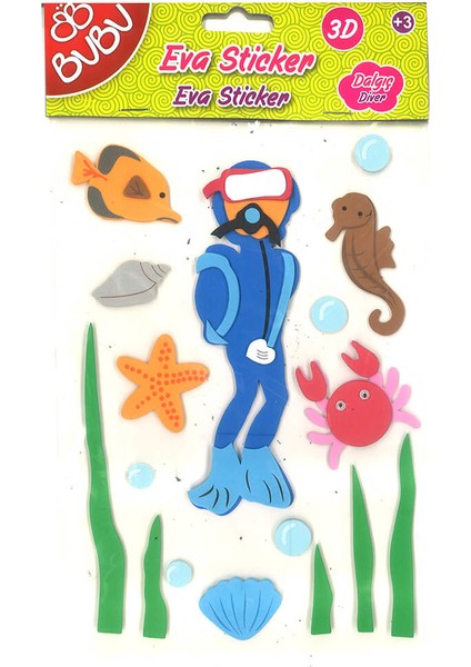 3D Eva Sticker Meslekler Dalgıç ST0049