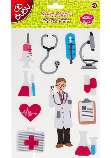 3D Eva Sticker Meslekler Doktor ST0046