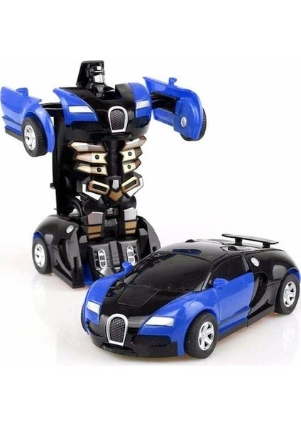 Işıklı ve Sesli Robota Dönüşen Araba Bugatti