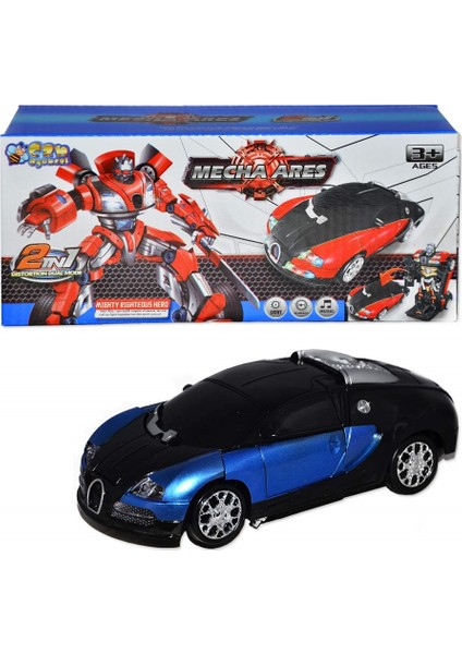 Işıklı ve Sesli Robota Dönüşen Araba Bugatti