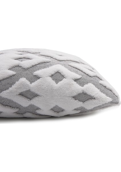 Özel Tasarım Jakar Desenli Dekoratif Yastık Kırlent Kılıfı Maldive Gri 43 x 43 cm fiyatları