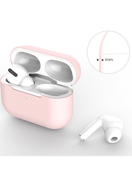 Apple Airpods Pro İnce Slim Silikon Kılıf AL-31804 Pembe